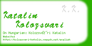 katalin kolozsvari business card